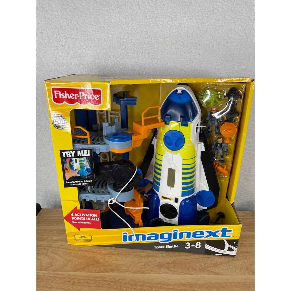 Fisher-Price Imaginext Space Shuttle Playset Lights Sounds Figures 2011 New
